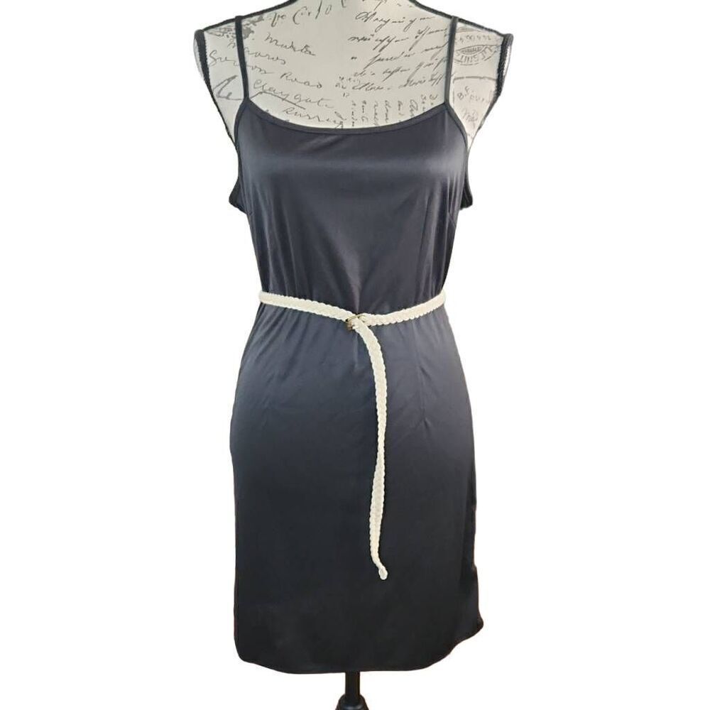 Forever 21 Women's Size Large Black Ensemble Belted Slip Dress